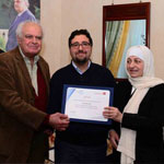 With The Deputy Mrs. Bahia Hariri and the president of the Lebanese Artists Association Dr. Elias Deeb.