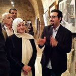 With the MP Mrs Bahia Hariri and the artists Fouad Zibawi,Hassan Jouni and Nesrine Kassem.
