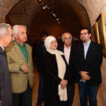 With the MP Mrs Bahia Hariri and the artists Fouad Zibawi,Hassan Jouni and Michel Rouhana.
